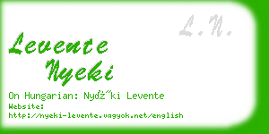 levente nyeki business card